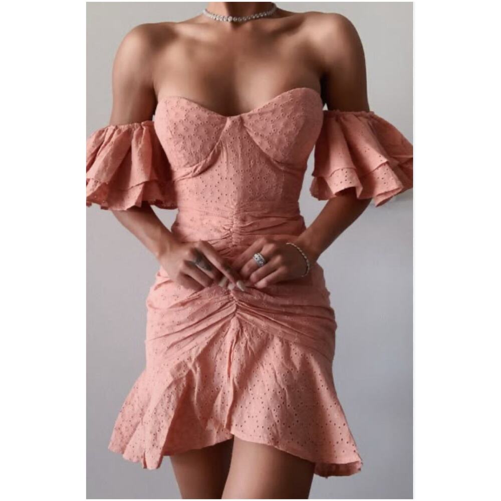 Runaway The Label Maricella Sweetheart Eyelet Dress Size US 12